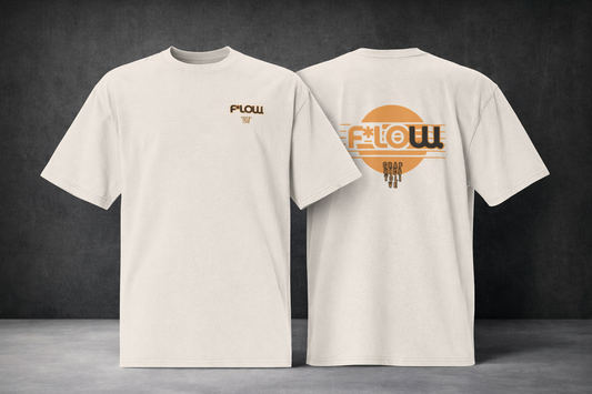 F*LOW Oversized Faded T-Shirt – Front Logo & Back Graphic Design