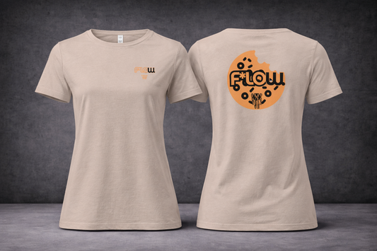 F*LOW Women’s Fit Hoodie T-Shirt – Pink Graphic Circle Logo